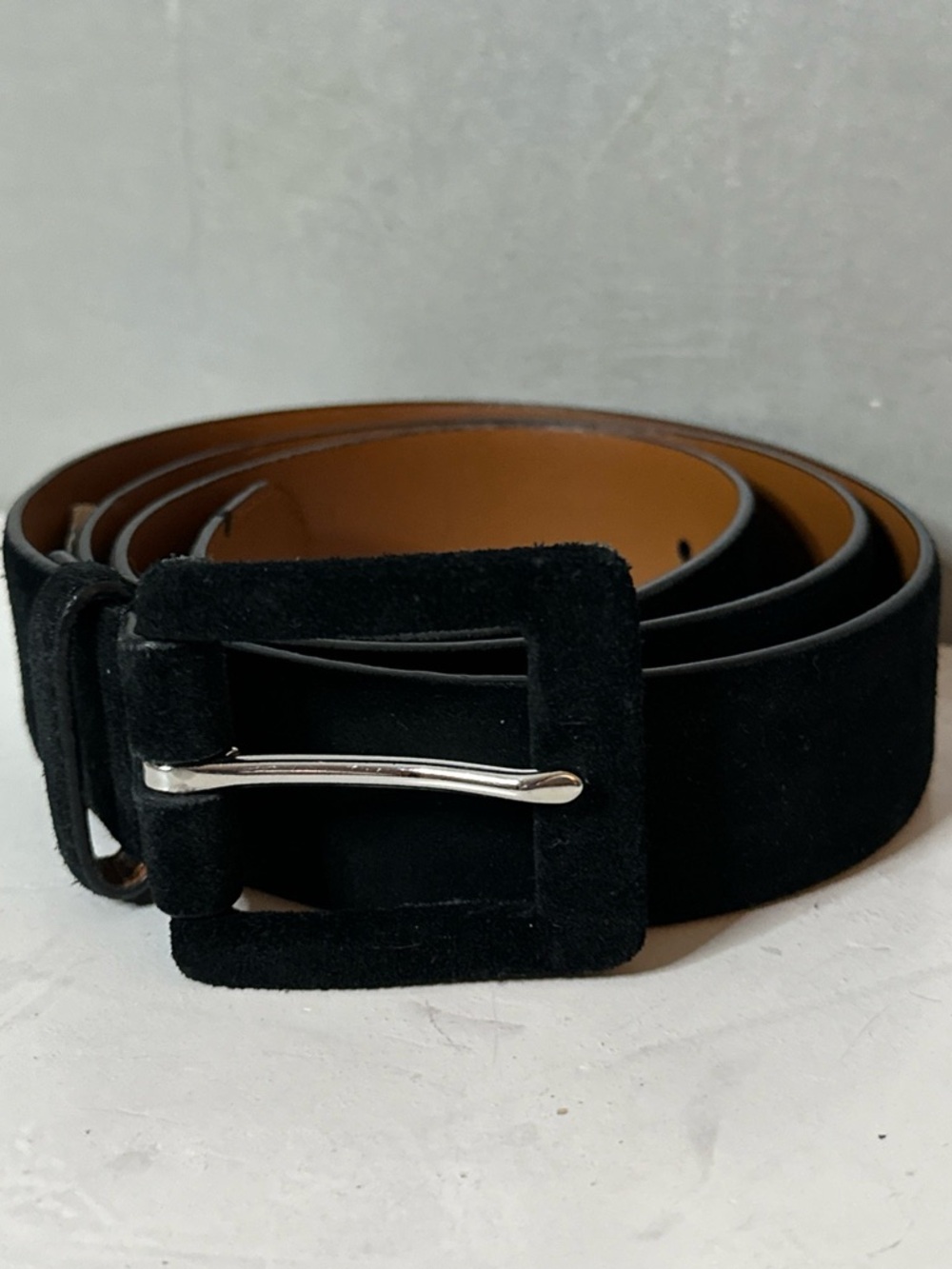 Lauren Ralph Lauren Black Suede BELT XL NEW